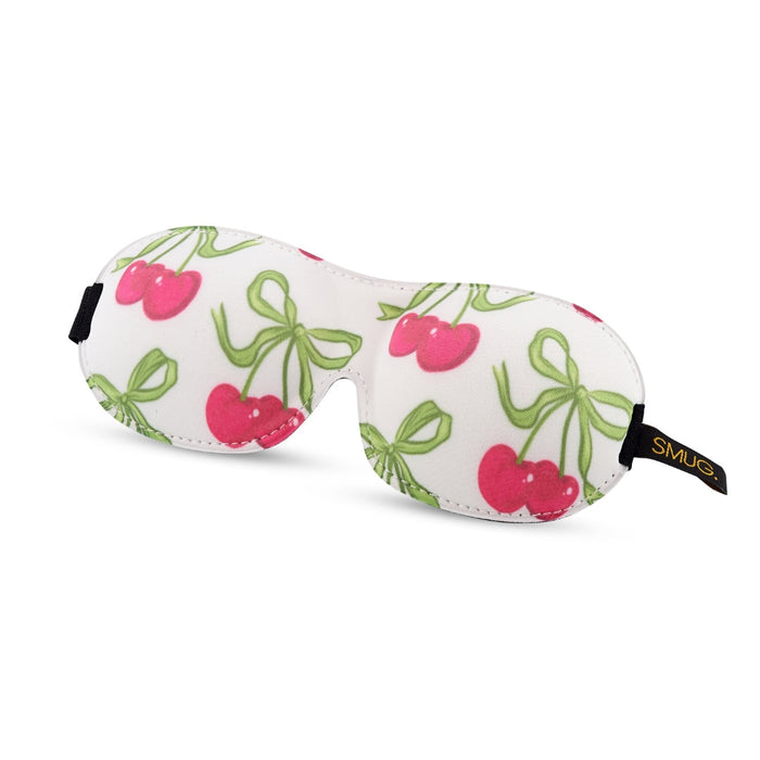 Contoured 3D Blackout Sleep Mask, White Cherries - Contoured Sleep Mask