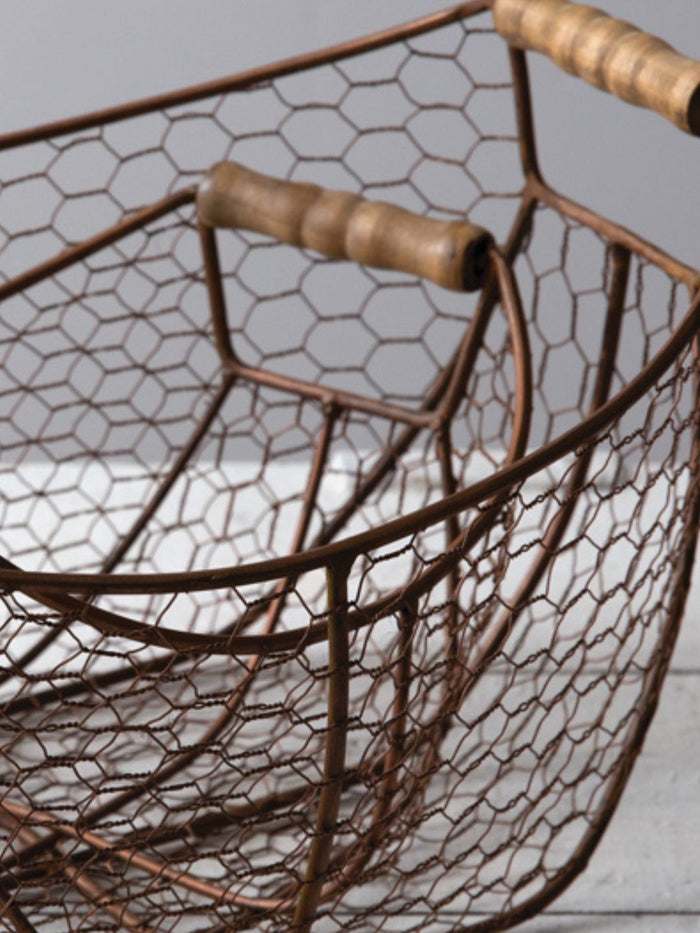 Copper Finish Scoop Basket Set