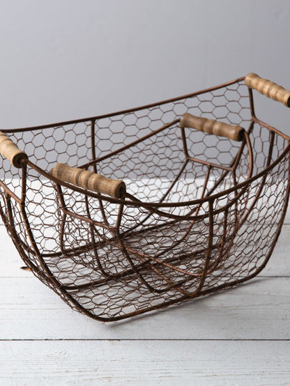 Copper Finish Scoop Basket Set