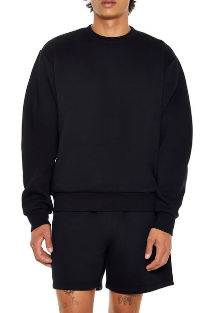 Cotton-Blend Crew Pullover
