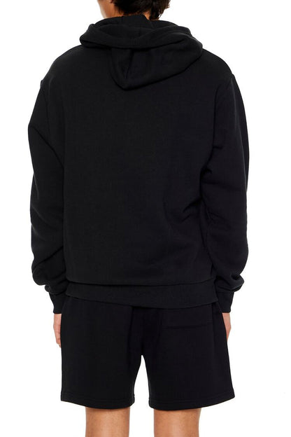 Cotton-Blend Drop-Sleeve Hoodie