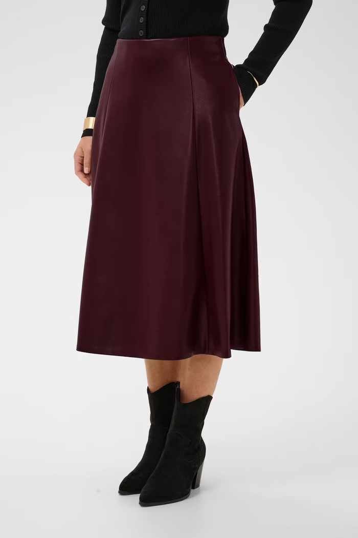 Cream 10614242 CRPaloma Skirt Dark Cabernet by Cream Shop Cream at Dotique
