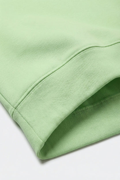 Crew Neck Dropped Shoulder Basic Sweatshirt in green