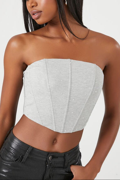Cropped Corset Tube Top