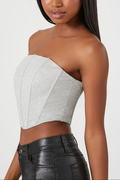 Cropped Corset Tube Top
