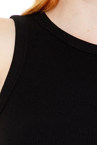 Cropped Dolphin-Hem Tank Top