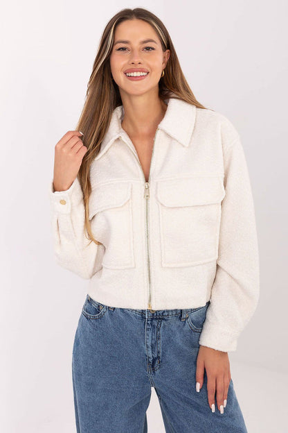 Cropped Jacket Made of Artificial Fur - Jackets