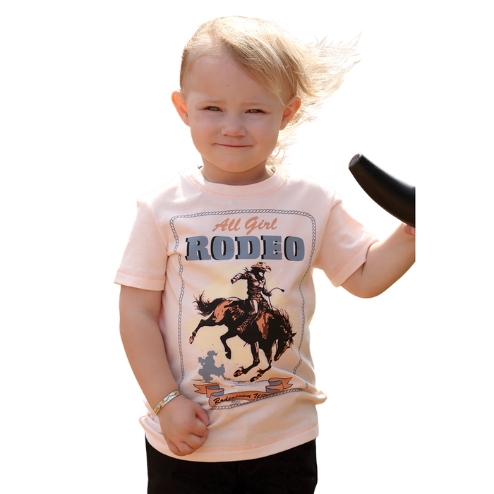 Cruel Girl's Toddler "All Girl Rodeo" Graphic Tee in Light Pink