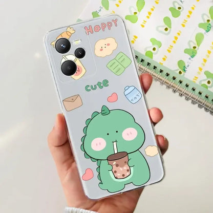a person holding a phone case with a cartoon character on it