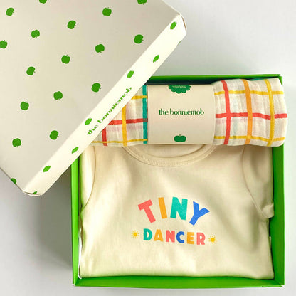 Dancer & Ditto Set - Baby Bodysuit & Muslin Swaddle Blanket in Gift Box - Baby Gift Sets