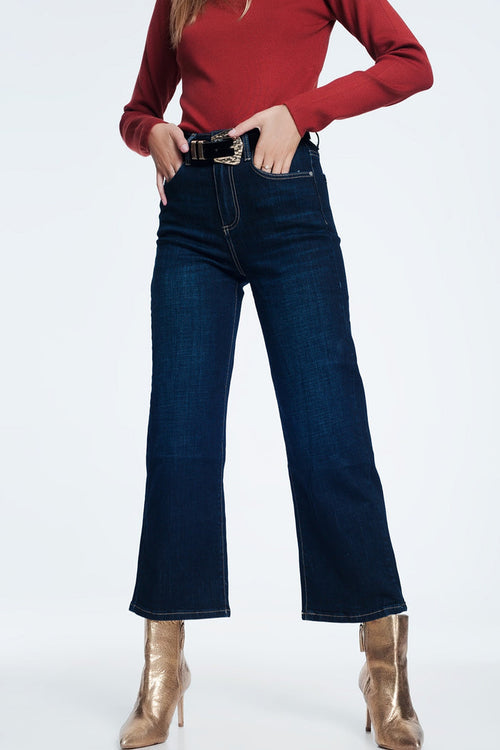 Dark blue mom jeans - Denim