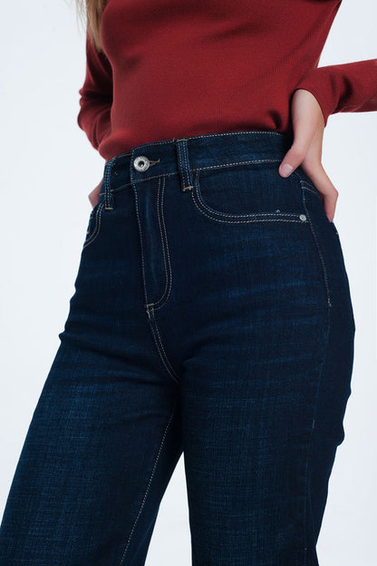 Dark blue mom jeans - Denim
