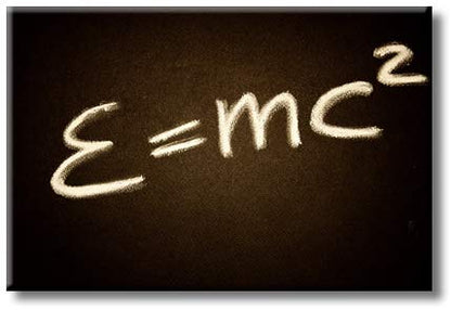 Einstein E=Mc2 Picture on Stretched Canvas, Wall Art Décor, Ready to Hang