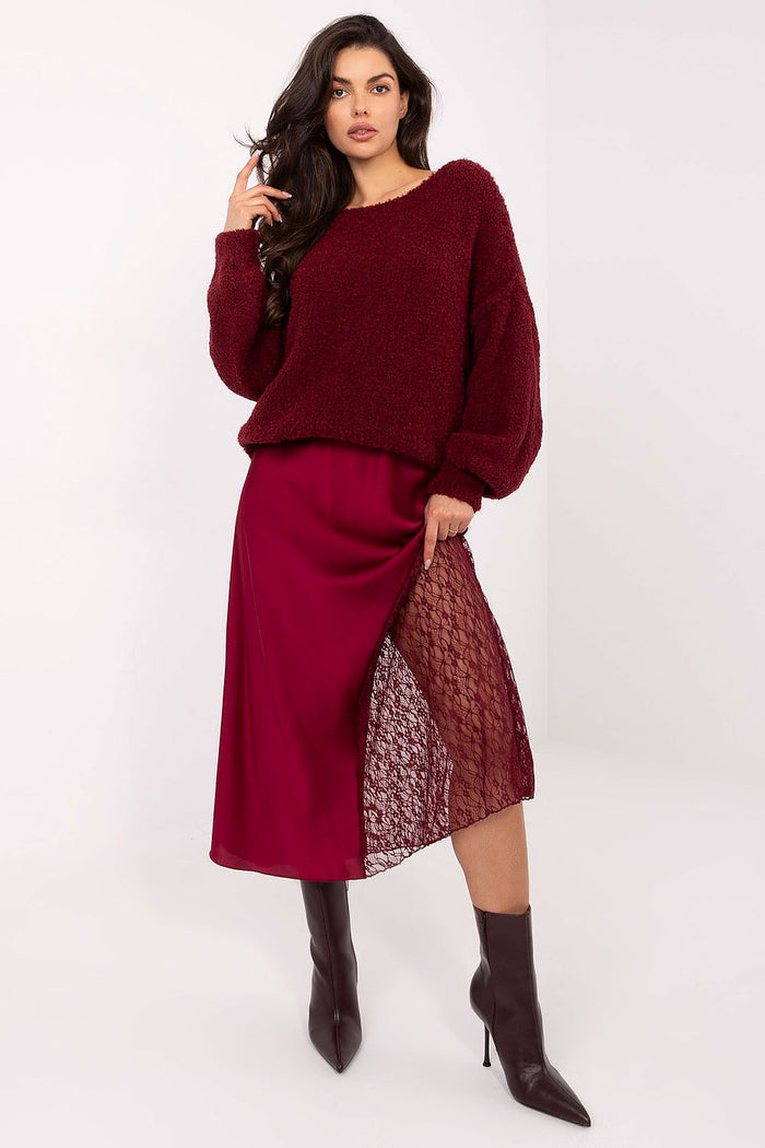 Elegant Midi Mermaid Skirt for Chic Style red one-size-fits-all - Skirts