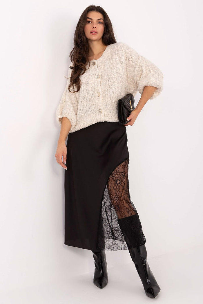 Elegant Midi Mermaid Skirt for Chic Style black one-size-fits-all - Skirts