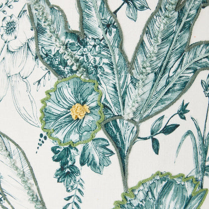 Embroidered Bloom Shade Green 45cm