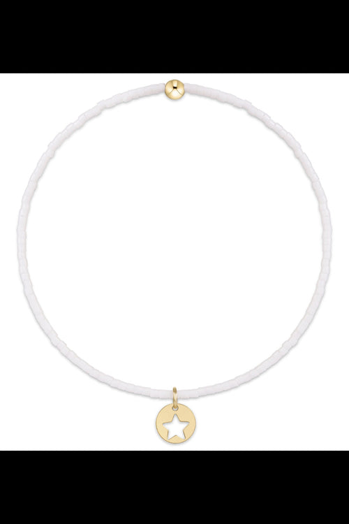 enewton: Hope Classic Bracelet - White - Star Small Gold Disc
