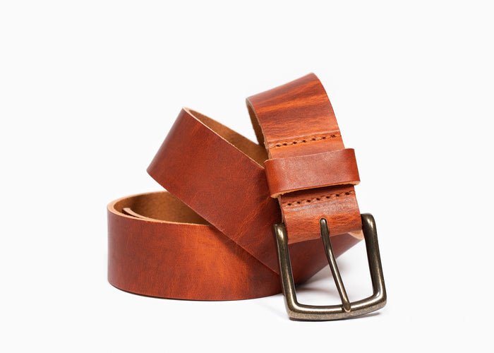 English Tan Dublin Leather Belt