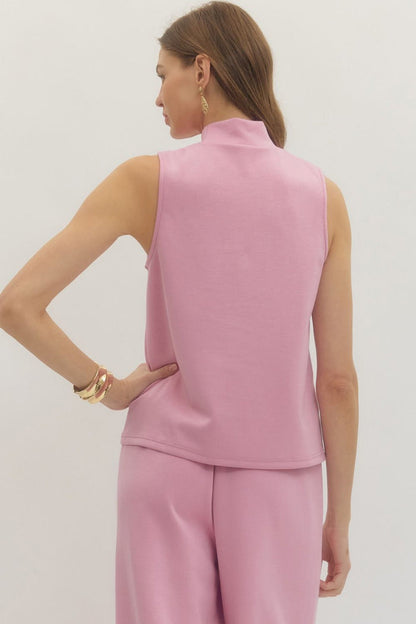 Every Day Moments Knit Set Sleeveless Top - Pink