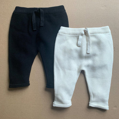 Fable and Bear Baby Leggings - Trendy Black & White Set - Joggers