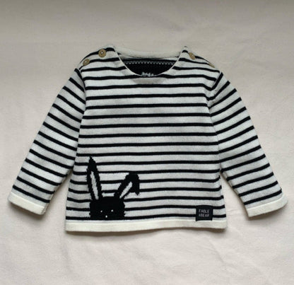 Fable and Bear Baby Striped T-Shirt - Hop To It - Sweaters