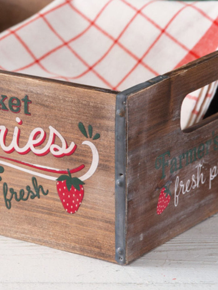 Farmer's Market Strawberries Crate
