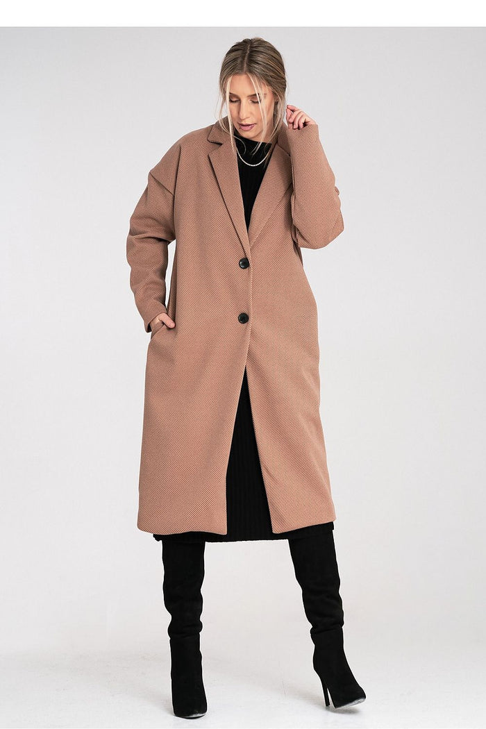 Figl Oversized Lightweight Coat for Women beige one-size-fits-all - Coats and Jackets