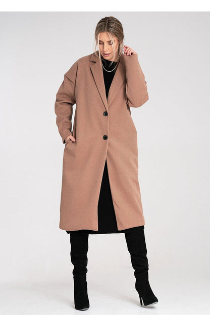Figl Oversized Lightweight Coat for Women beige one-size-fits-all - Coats and Jackets