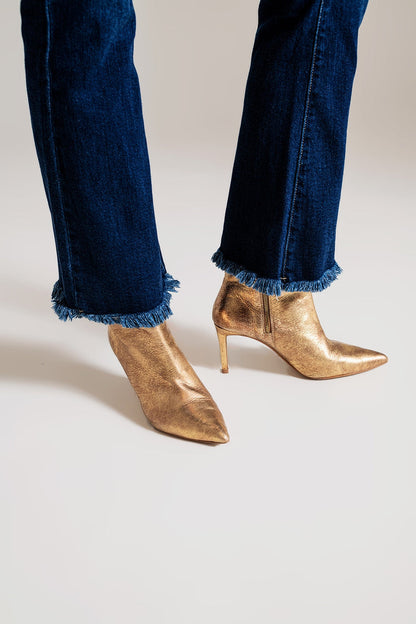 Flare leg skinny jeans in dark blue - Denim