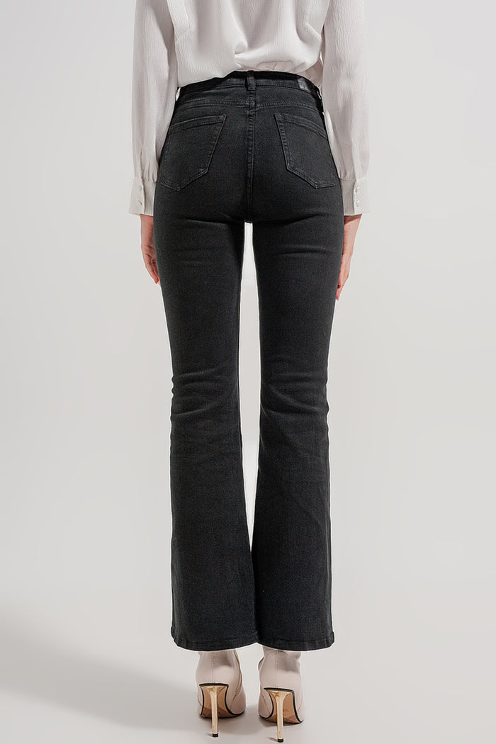 Flared jeans in black - Coloured Jeans