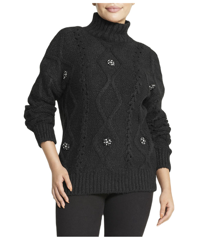 Floral Embellished Sweater