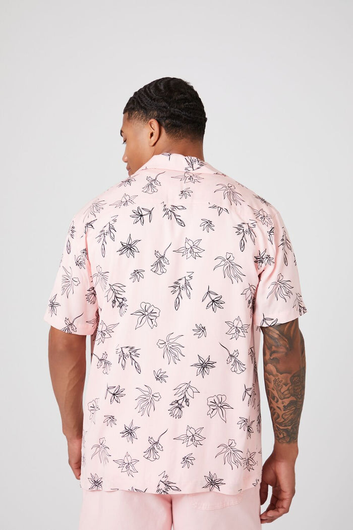 Floral Line Art Graphic Shirt