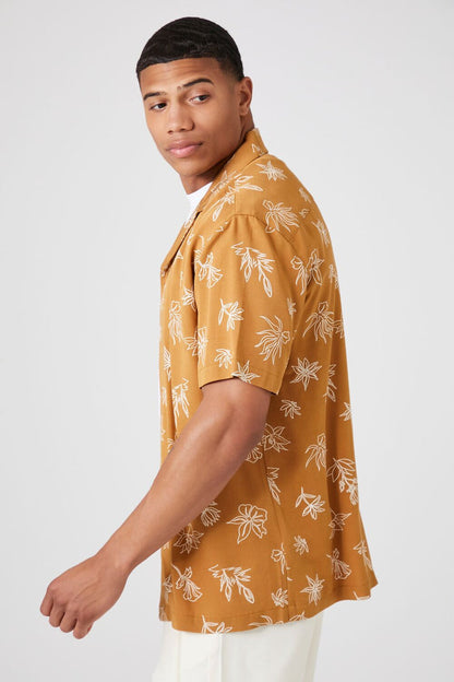 Floral Line Art Graphic Shirt
