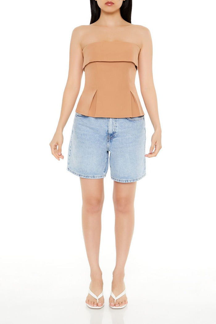 Foldover Strapless Top