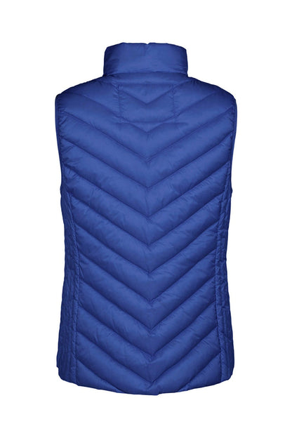Frandsen 529-588-67 Royal Blue High Neck Padded Gilet - Dotique