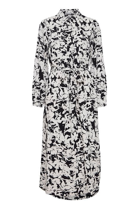 Fransa FRCINA DR 1 Black Mix Shirt Dress Front View