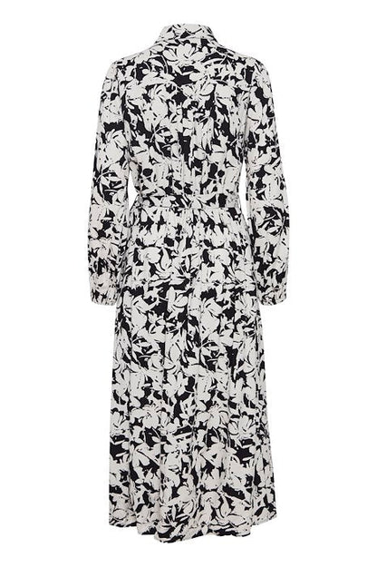 Fransa FRCINA DR 1 Black Mix Shirt Dress Back View