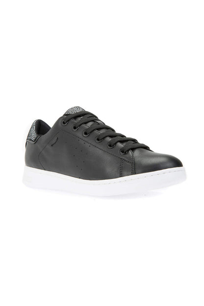 Geox D621BA Jaysen Black Nappa Leather Trainers - Dotique