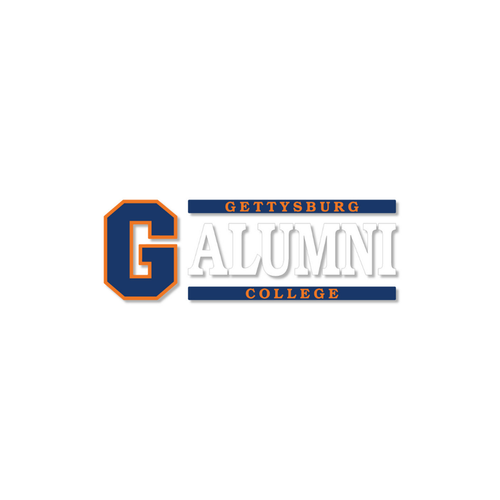 Gettysburg College Block G with Alumni Text 6" x 2" Vinyl Decal