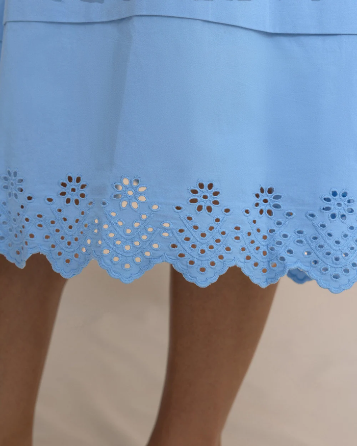 Gigi Eyelet Ocean Channel Midi Skirt by Southern Tide