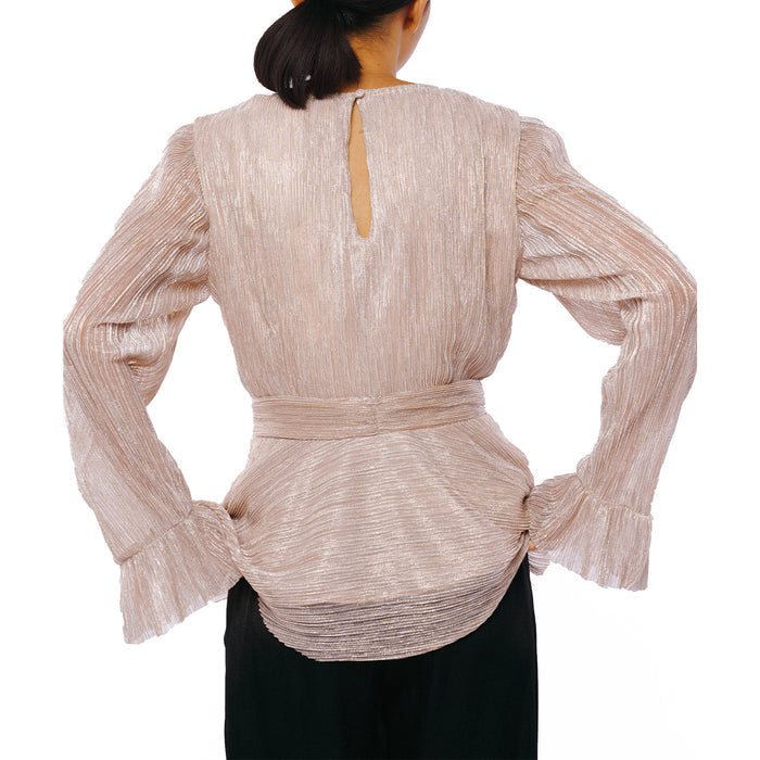 Gillisa Tie Front Glitter Top