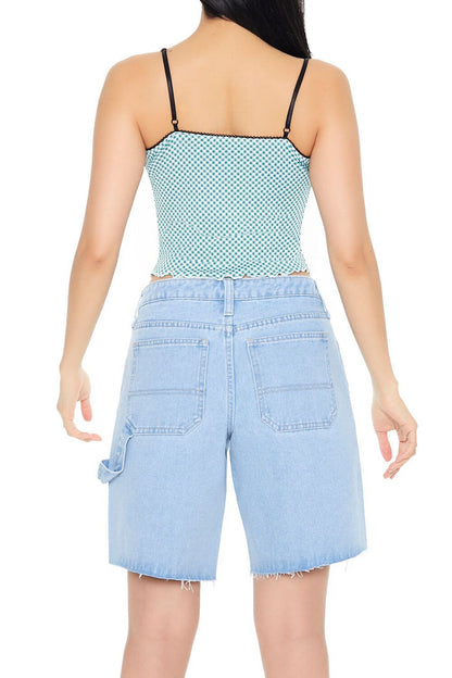 Gingham Plaid Cropped Cami