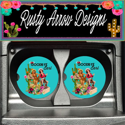 Good Bye Earl Set of 2 Car Coasters - Car Coasters