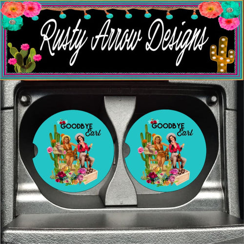 Good Bye Earl Set of 2 Car Coasters - Car Coasters