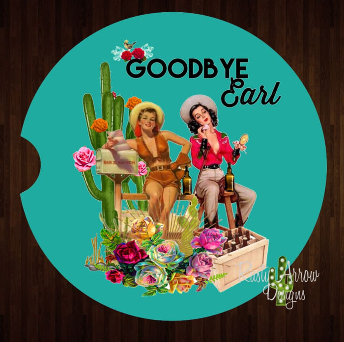 Good Bye Earl Set of 2 Car Coasters - Car Coasters