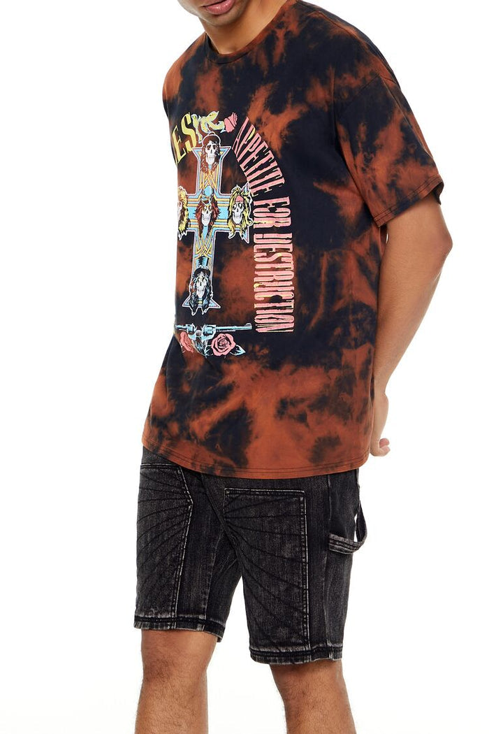 Guns N Roses Bleach Dye Graphic Tee
