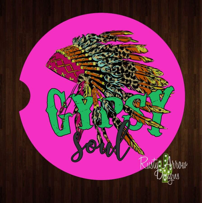 Gypsy Soul Set of 2 Car Coasters - Car Coasters