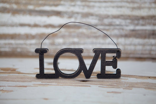 Hanging Wood Love Cutout