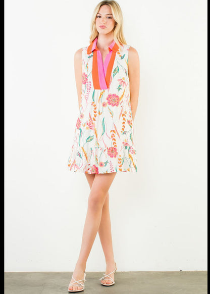 THML sleeveless floral dress