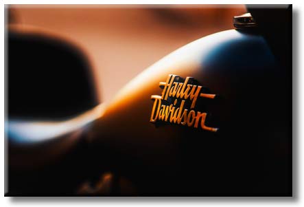 Harley Davidson Picture on Stretched Canvas, Wall Art Décor, Ready to Hang